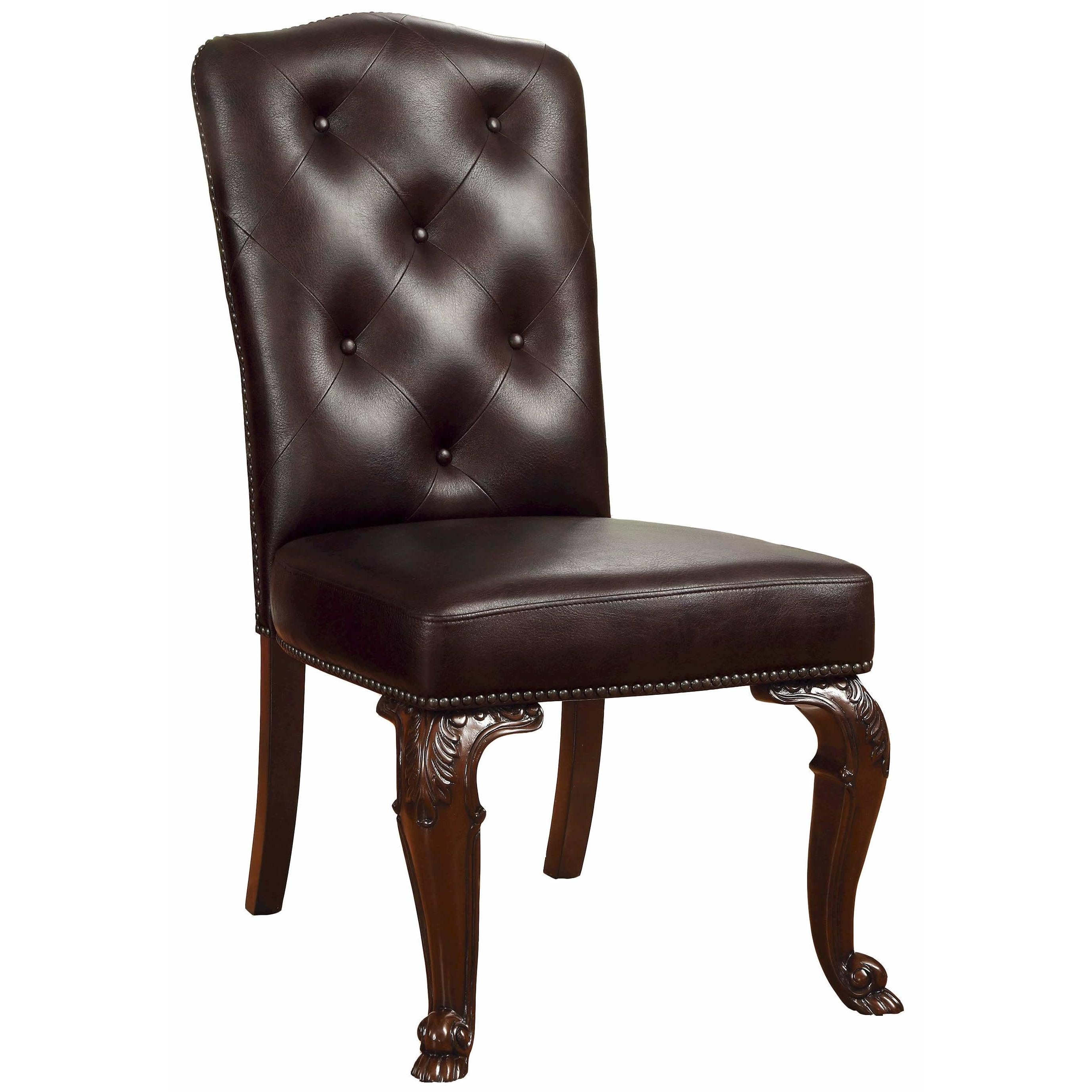 Furniture of America Bellagio CM3319L-SC-2PK Leatherette Side Chair IMAGE 1